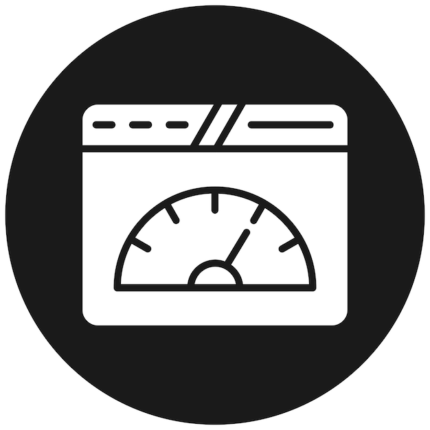 El icono del vector de velocidad de la página se puede utilizar para el conjunto de iconos de marketing web