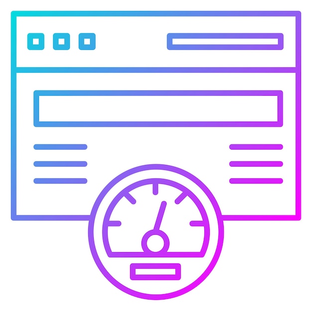 El icono del vector de velocidad de la página se puede utilizar para el conjunto de iconos de SEO y SEM