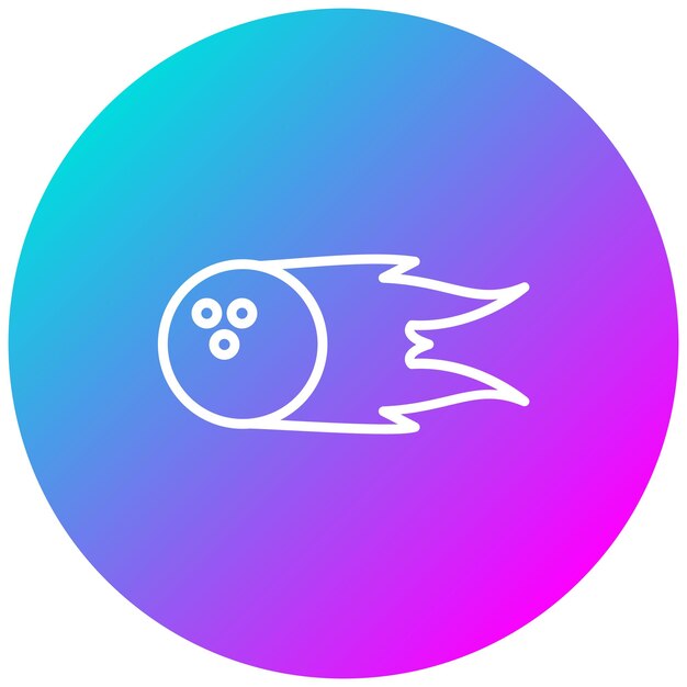 El icono del vector de velocidad de la pelota se puede usar para el conjunto de iconos de bolos