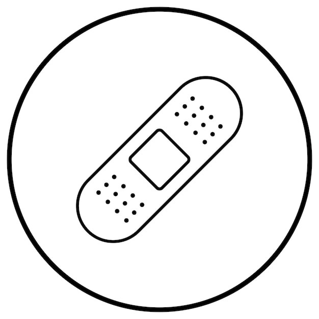 El icono del vector de vendaje se puede utilizar para el conjunto de iconos de farmacia