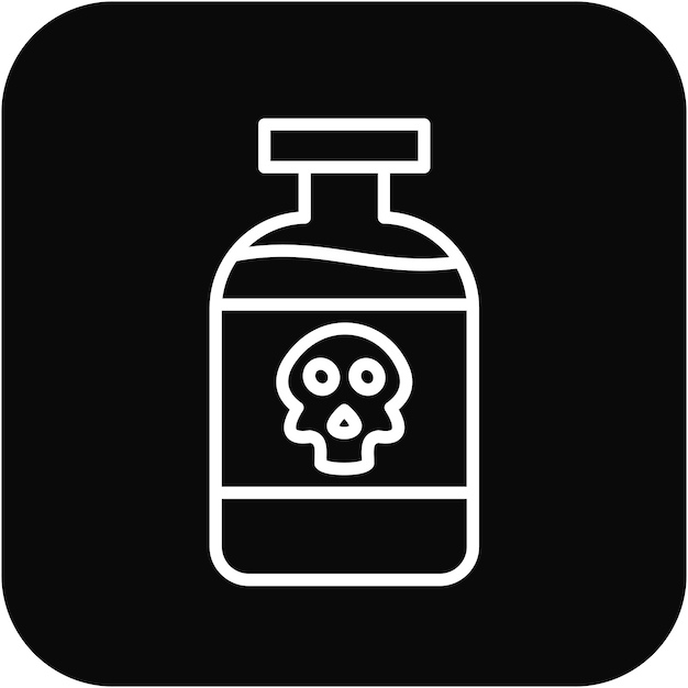 El icono del vector de veneno se puede usar para el conjunto de iconos de disparo