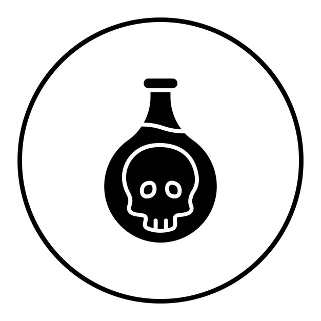El icono del vector de veneno se puede usar para el conjunto de iconos de la policía