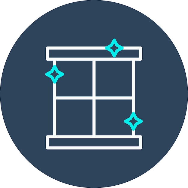 El icono de vector de ventana limpia se puede usar para el conjunto de iconos de limpieza de la casa