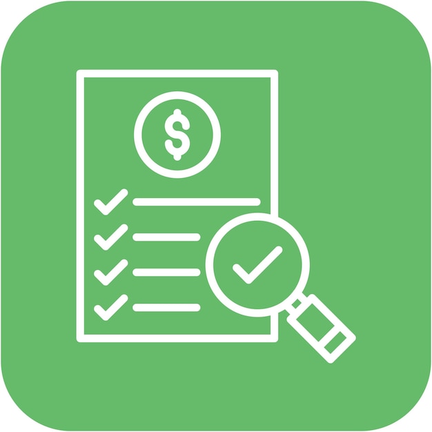 El icono del vector de verificación de préstamos se puede utilizar para el conjunto de iconos de préstamos