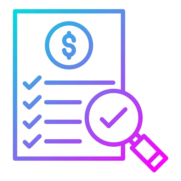 El icono del vector de verificación de préstamos se puede utilizar para el conjunto de iconos de préstamos