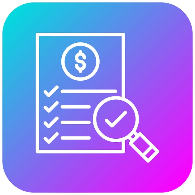 El icono del vector de verificación de préstamos se puede utilizar para el conjunto de iconos de préstamos