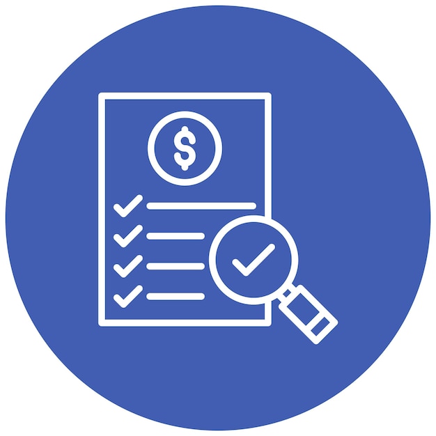 El icono del vector de verificación de préstamos se puede utilizar para el conjunto de iconos de préstamos