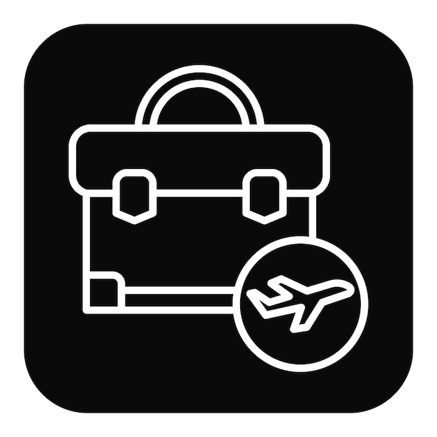 El icono del vector de viaje de negocios se puede utilizar para el conjunto de iconos de la agencia de viajes