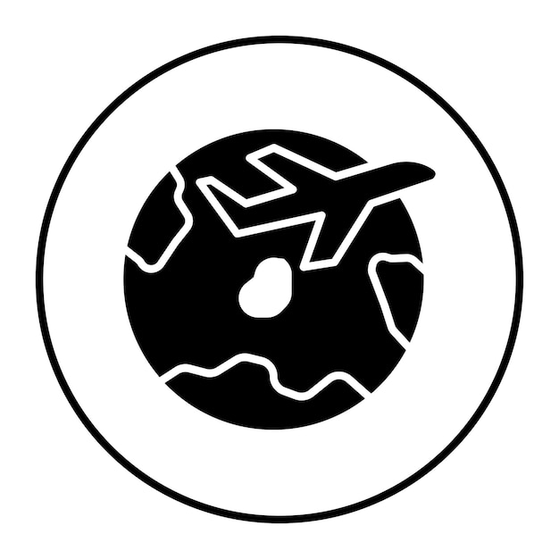 El icono del vector de viaje se puede utilizar para el conjunto de iconos de planificación de vacaciones