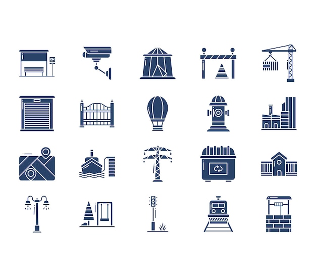 Icono de vector de vida de la ciudad