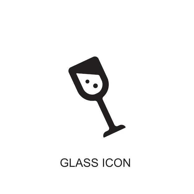 Icono del vector de vidrio