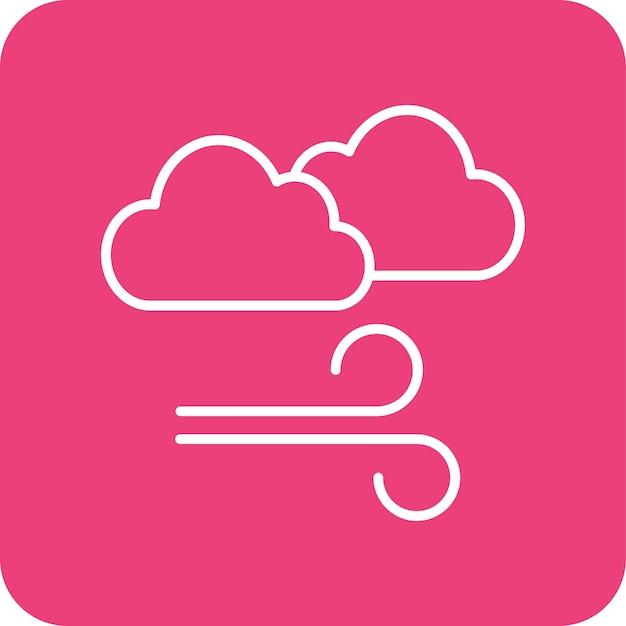El icono del vector de viento se puede usar para el conjunto de iconos del tiempo