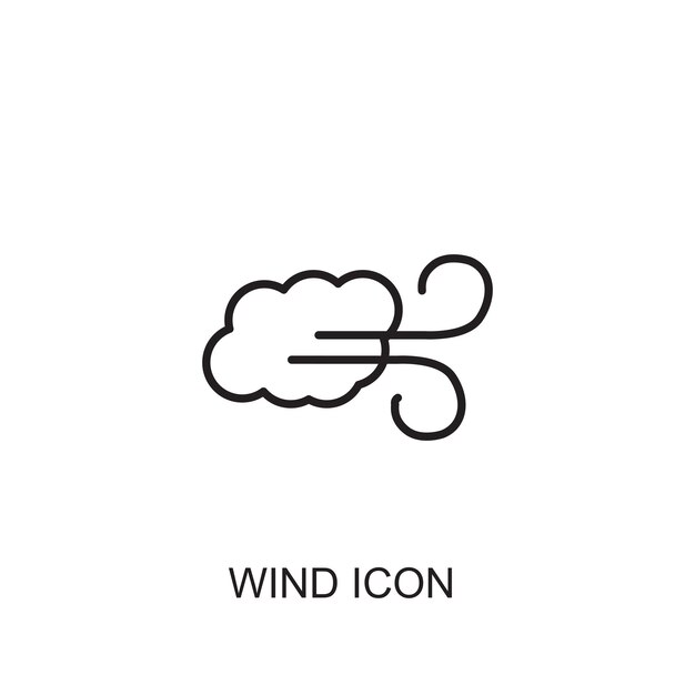 Icono del vector del viento