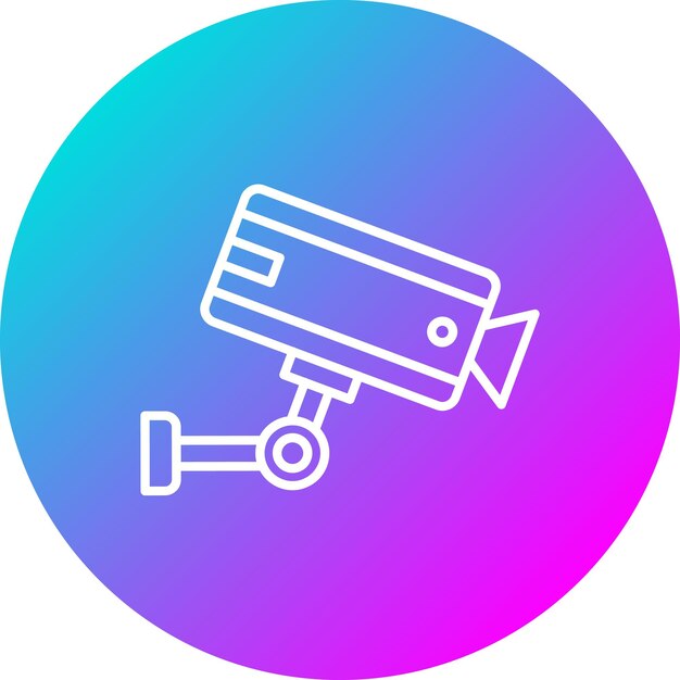 El icono del vector de vigilancia se puede utilizar para el conjunto de iconos de Smart City