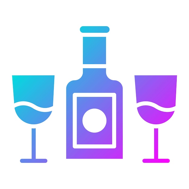 El icono del vector de vino se puede usar para el conjunto de iconos de comodidad