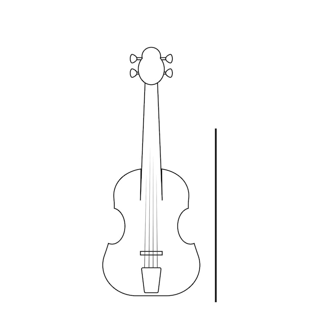 Icono de vector de violín
