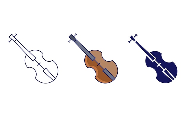 Vector icono de vector de violín