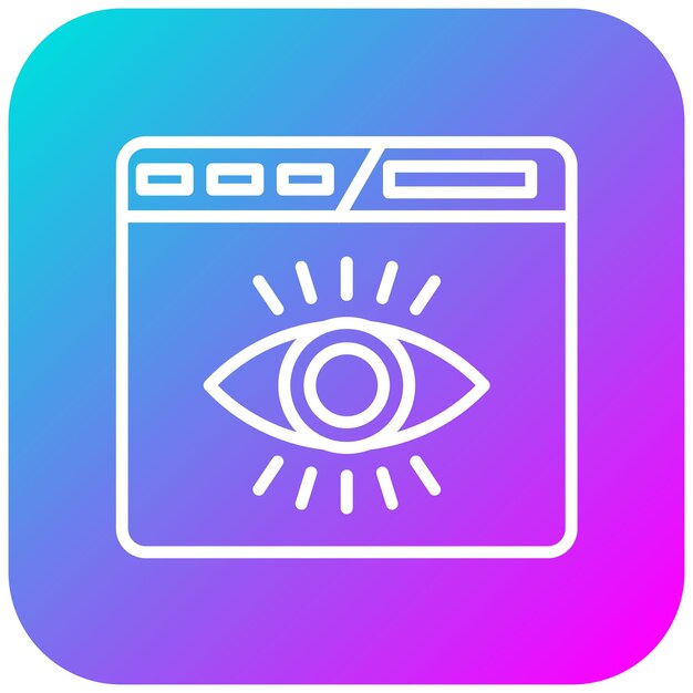 El icono del vector de visibilidad web se puede utilizar para el conjunto de iconos de marketing en línea