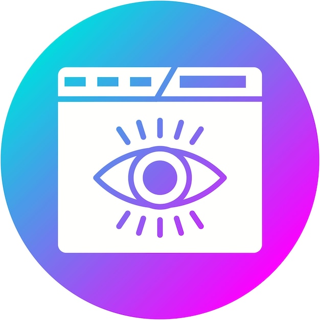 El icono del vector de visibilidad web se puede utilizar para el conjunto de iconos de marketing en línea