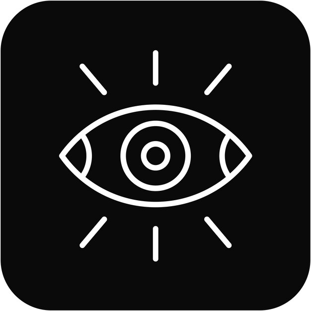 El icono del vector de visión compartida se puede utilizar para el conjunto de iconos de trabajo en equipo
