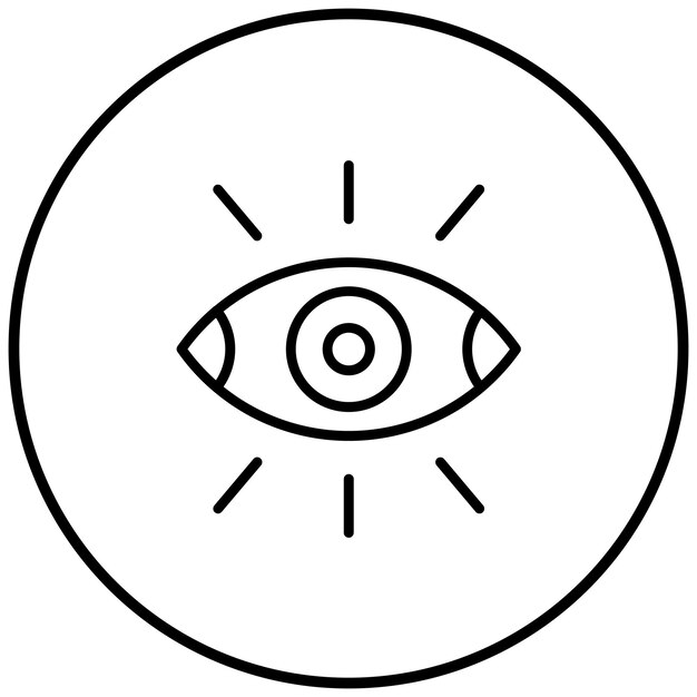 El icono del vector de visión compartida se puede utilizar para el conjunto de iconos de trabajo en equipo