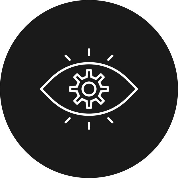 El icono del vector de visión se puede utilizar para el conjunto de iconos de Investigación y Ciencia