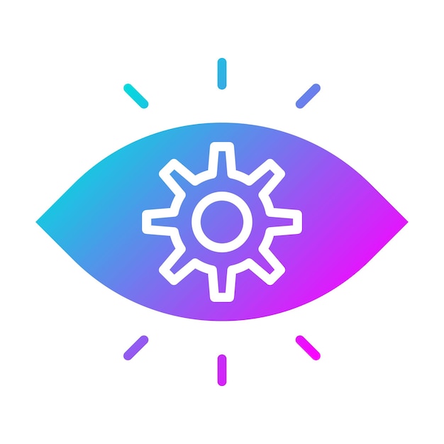 El icono del vector de visión se puede utilizar para el conjunto de iconos de Investigación y Ciencia