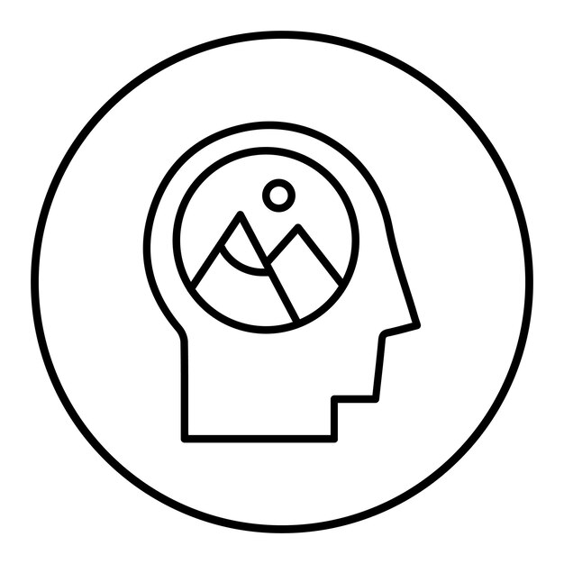 El icono del vector de visualización se puede utilizar para el conjunto de iconos de habilidades para la vida