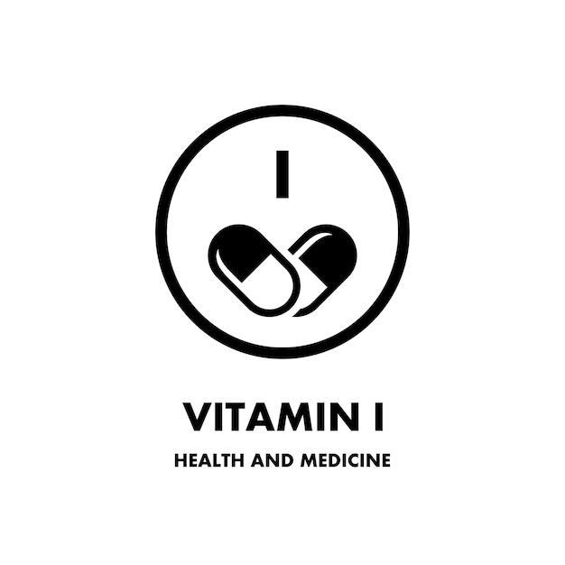 Icono del vector de la vitamina i icono del vector para la salud icono de la píldora de vitaminas