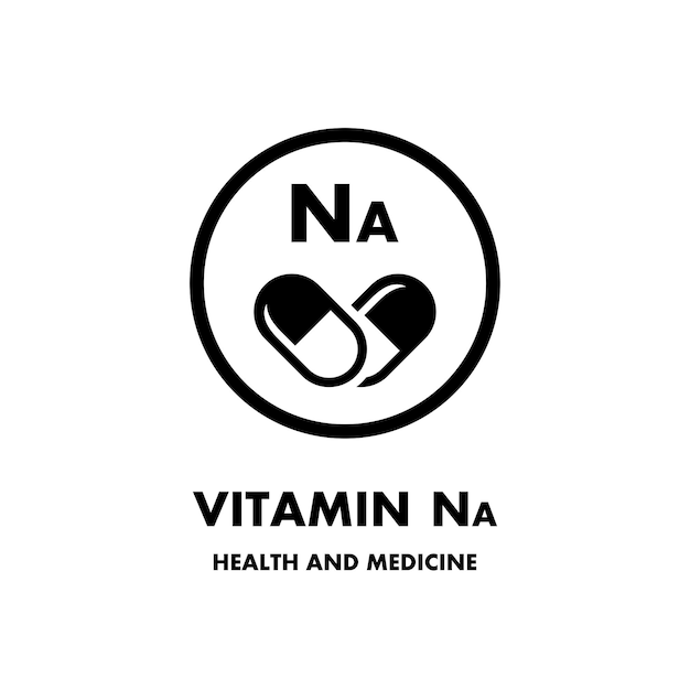 Vector icono del vector de la vitamina na icono del vector para la salud icono de la píldora de vitaminas