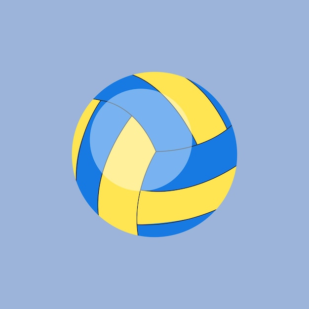 Icono de Vector de voleibol sobre un fondo azul