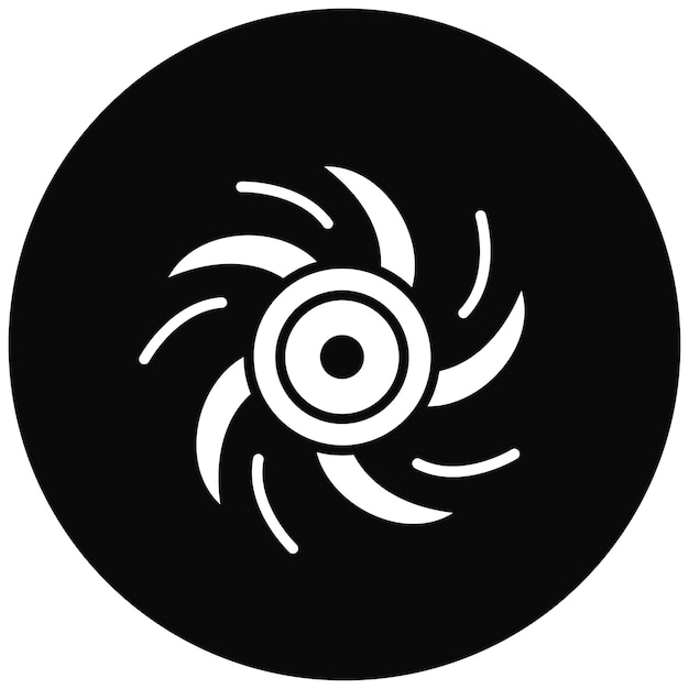 El icono del vector de vórtice se puede usar para el conjunto de iconos de ciencia ficción
