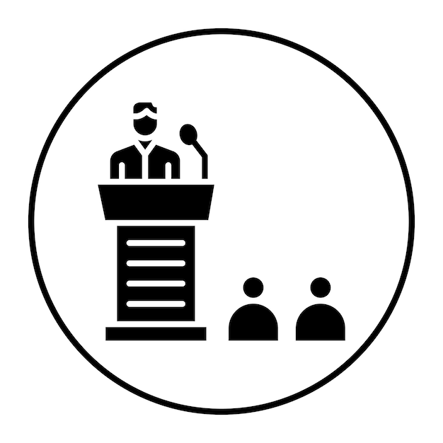 El icono del vector de voz se puede utilizar para el conjunto de iconos de formación empresarial