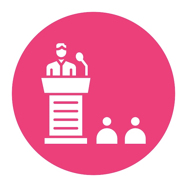 El icono del vector de voz se puede utilizar para el conjunto de iconos de formación empresarial