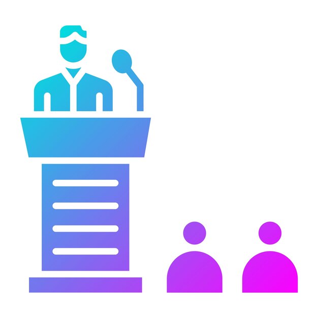 El icono del vector de voz se puede utilizar para el conjunto de iconos de formación empresarial