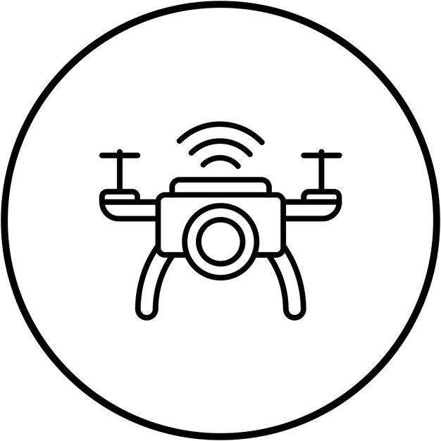 El icono de vector de vuelo inteligente se puede utilizar para el conjunto de iconos de Internet de las Cosas