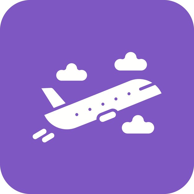 El icono del vector de vuelo se puede utilizar para el conjunto de iconos de inmigración