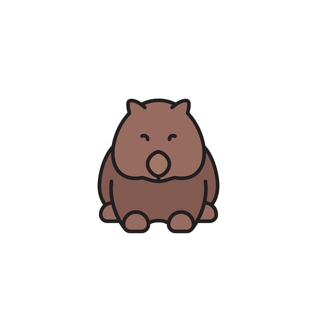 Icono de vector de wombat