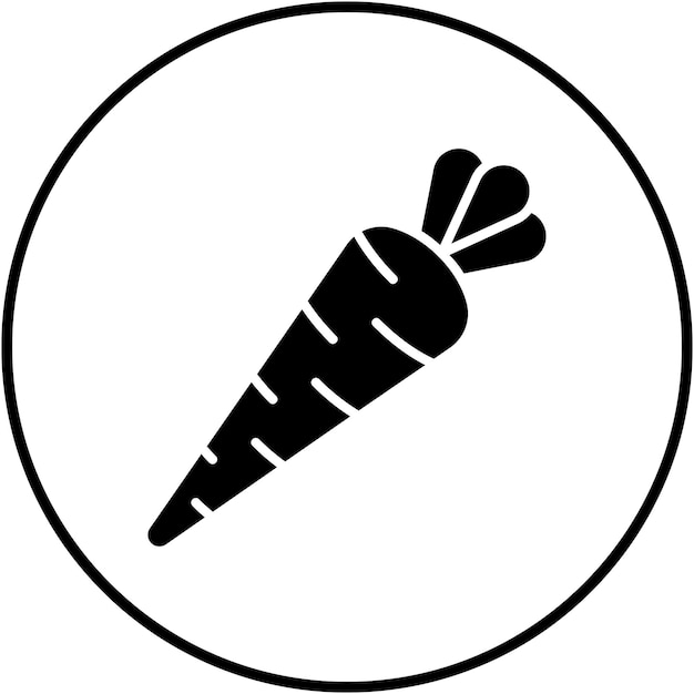El icono del vector zanahoria se puede usar para el conjunto de iconos de otoño