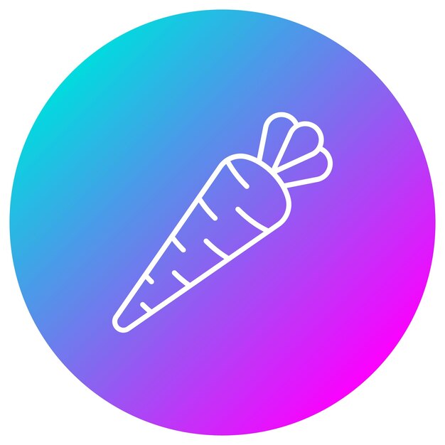 El icono del vector zanahoria se puede usar para el conjunto de iconos de otoño