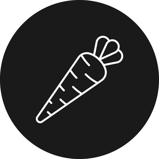El icono del vector zanahoria se puede usar para el conjunto de iconos de otoño