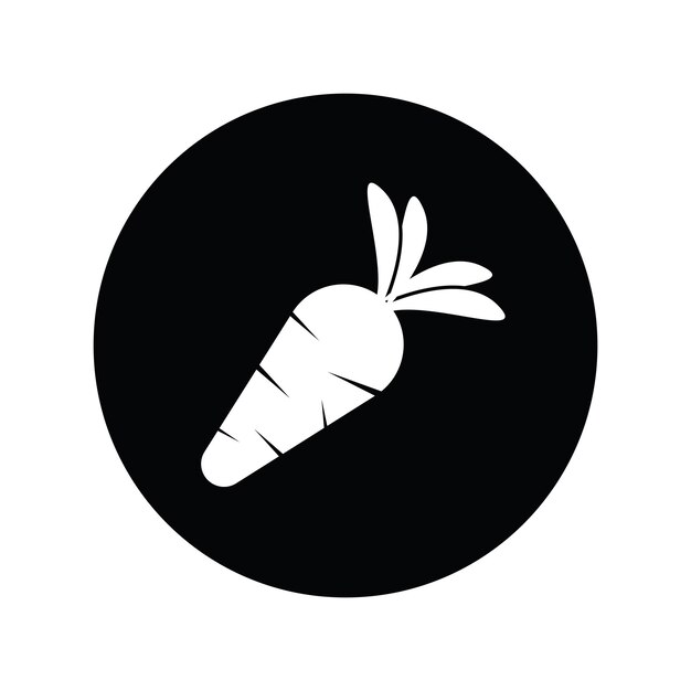 Icono de vector de zanahoria