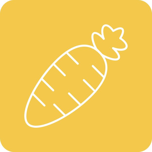 El icono del vector de zanahorias se puede utilizar para el conjunto de iconos de frutas y verduras