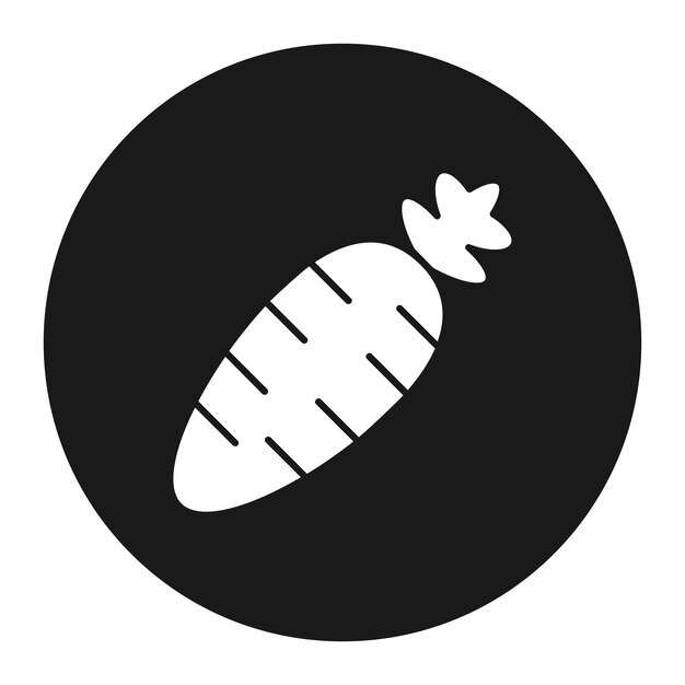 El icono del vector de zanahorias se puede utilizar para el conjunto de iconos de frutas y verduras