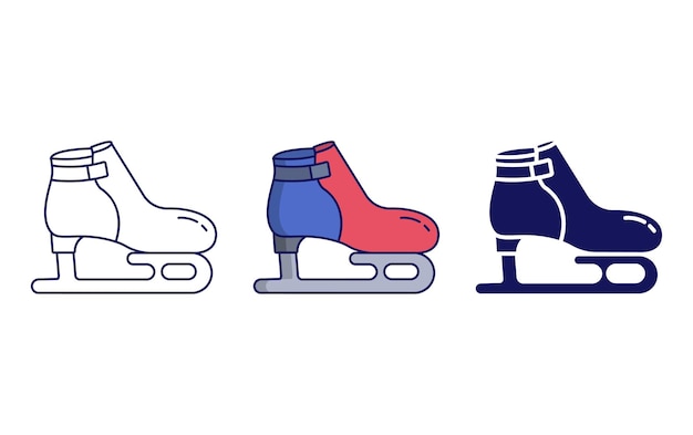 Icono de vector de zapatos de patinaje