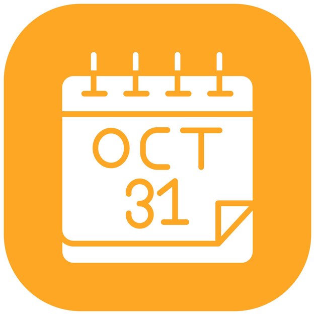 El icono vectorial del 31 de octubre se puede usar para el conjunto de iconos de Halloween