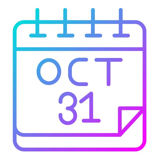 El icono vectorial del 31 de octubre se puede usar para el conjunto de iconos de Halloween
