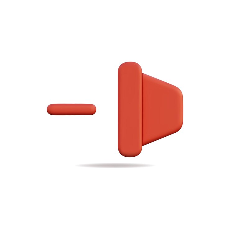 Vector icono vectorial 3d de una forma geométrica roja diseño moderno y minimalista