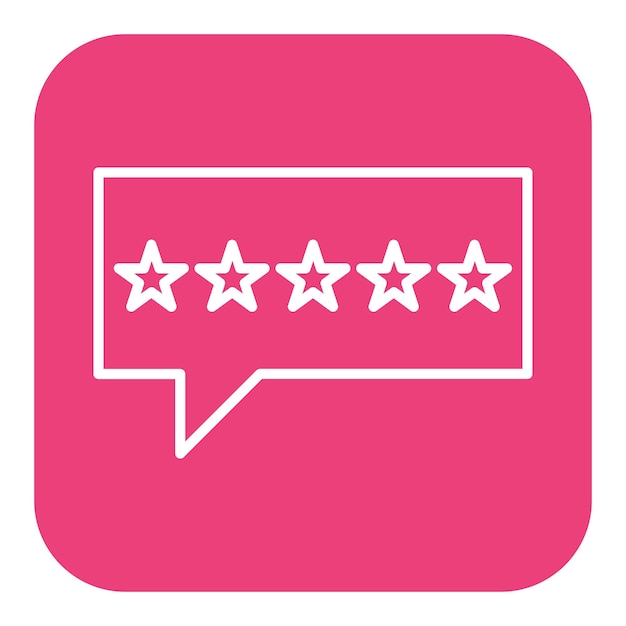 El icono vectorial de 5 estrellas se puede utilizar para el conjunto de iconos de comentarios del cliente