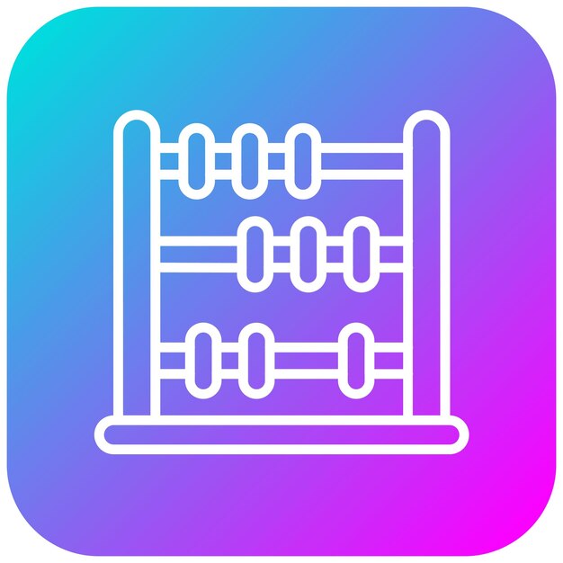 El icono vectorial del ábaco se puede usar para el conjunto de iconos del jardín de infantes